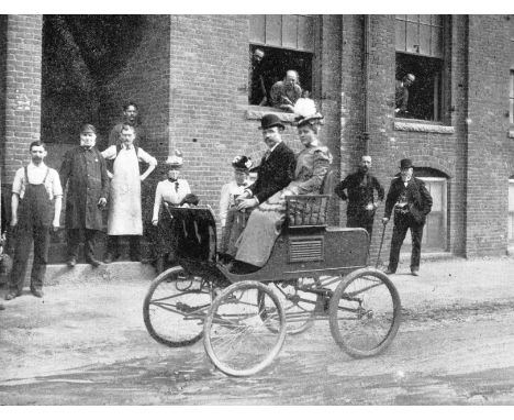 American Electric Vehicle Co. - 1899. A Chicago-printed, miniature 8pp brochure with an orange card cover advertising the 'Th