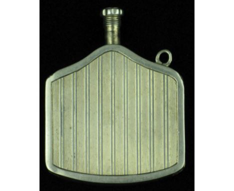 *A Watchchain Fob Vesta Strike in the shape of a veteran radiator,  the radiator holding a quantity of benzene and with the r