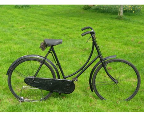 *Sunbeam 'Royal' Lady's Roadster. With a 23-inch loop frame numbered 158468, this bicycle dates from 1928 and possesses a rep