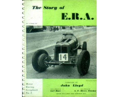 Motor Racing Scrapbooks Nos. 5 (The Bentleys at Le Mans) & 3 (The Story of E.R.A.). Slightly worn copies of these ring-bound 