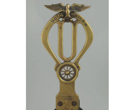 *Motor Union Badge. Manufactured by George Collins Ltd., numbered 4128, and dating between 1907 and 1910,  this rare and orig