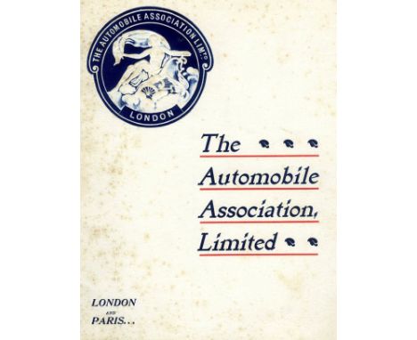 The Automobile Association Ltd., of Holland Park. A circa 1899 agency catalogue with illustrations, details and prices for Th