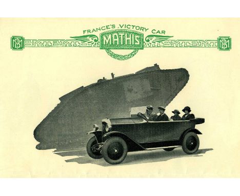 Renault. A 12pp brochure for the Four-Cylinder Models,  the 8.3hp, 13.9hp and 17.9hp chassis, with specifications and good mo