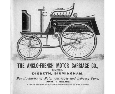 Dunkley's Patent Gas Motor Cars: A Little Guide to Motor Cars, by S. Cotterell & R. Sydney Mason. A 24pp hardbound pamphlet d