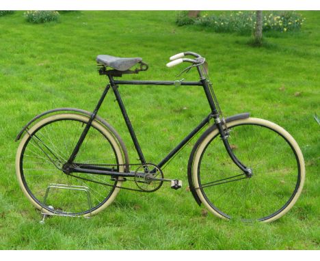 *A B.S.A. Roadster. A 1920s gentleman's bicycle with a 26-inch open frame,  B.S.A. crank driving through a B.S.A. three-speed