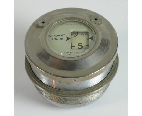 *Gradient Meter by Tapley & Co. An unusual dashboard-mounted device,  with a threaded retaining ring, chromium-plating facia 