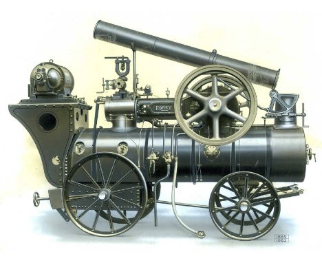 *Robey. A hand-tinted photograph of an internal combustion engine powered road roller,  framed and glazed, 19 x 28cms, and a 