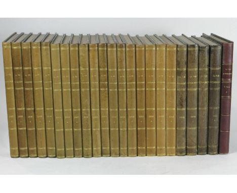 La Vie Automobile. A long run of twenty-three hardbound quarto volumes of this weekly Parisian motoring journal, beginning wi