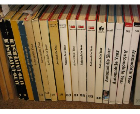 Automobile Year.  Various examples starting with No 10 (1962-1963) to No 56 (2008 - 2009). Also, Auto-Universum 1964 and 1965