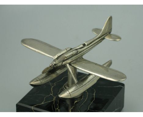 *Supermarine Schneider Trophy S6 (B) Seaplane model. Nickel-plated on brass, the underwings inscribed Rolls-Royce Motors Ltd.