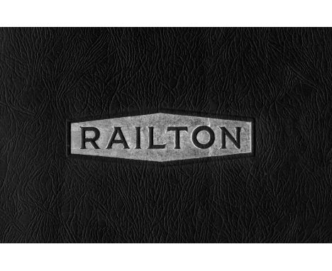 Railton. A circa 1936 model range brochure of 28pp,  and a black card cord-tied cover with a silver logo, promoting the Open 