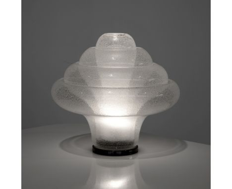 CARLO NASON (1936)Lampe LT 305 dite LotusCirca 1960Edition AV MazzegaVerre de Murano et métalH: 42 cm. (16.1/2in.); L: 47 cm.