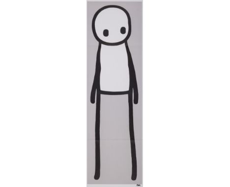 δ STIK (b.1979)Standing Figure (Grey)Offset lithograph printed in colours, 2015, signed in black ink, with full margins 755 x