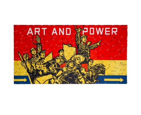 ** Wang Guangyi (b.1957)Art and Power, from Rhythmical Dichotomy PortfolioLithograph printed in colours, 2007-2008, signed in