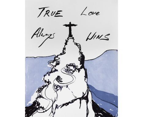 ** δ Tracey Emin (b.1963)True Love Always WinsLithograph printed in colours, 2016, signed and dated in pencil, numbered from 