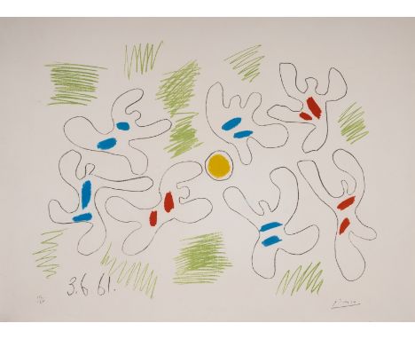 ** δ Pablo Picasso (1881-1973)Football (Bloch 1019; Mourlot 356)Lithograph printed in colours, 1961, signed in pencil, number