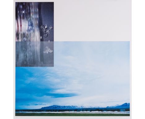 John Baldessari (1931-2020) The Overlap Series: Double Motorcyclists and Landscape (Icelandic 2003) (Coplan-Hurowitz 115)Lith