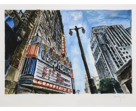 Bob Dylan (b.1941)Theatre, Downtown L.A., from The Beaten Path seriesGiclée in colours, 2016, signed in pencil, numbered from