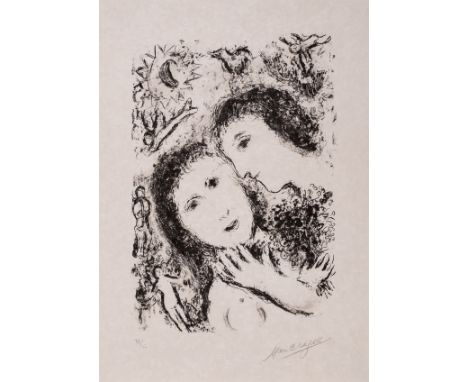 δ Marc Chagall (1887-1985)Couple with Angels (Mourlot 940)Lithograph, 1979, signed in pencil, numbered from the edition of 50