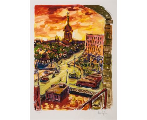 Bob Dylan (b.1941)Bell Tower in Stockholm, from The Drawn Blank SeriesGiclée in colours, 2018, signed in pencil, numbered fro