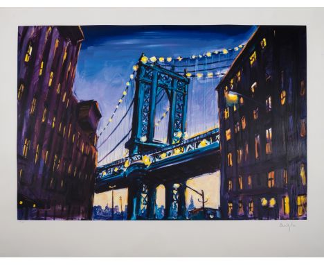 Bob Dylan (b.1941)Manhattan Bridge, Downtown New York, from the Beaten Path seriesScreenprint in colours, 2017, signed in pen