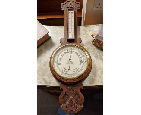 Antique Wooden Barometer