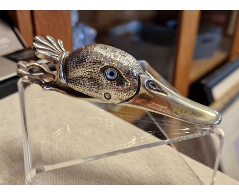 Hallmarked London Silver Duck Head Paperclip (159.5g) - Hunting Interest