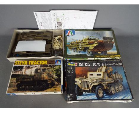 Italeri - Revell - a Steyr Tractor model kit, 1.35 scale, #227, box and contents is open with instructions, box is in good pl