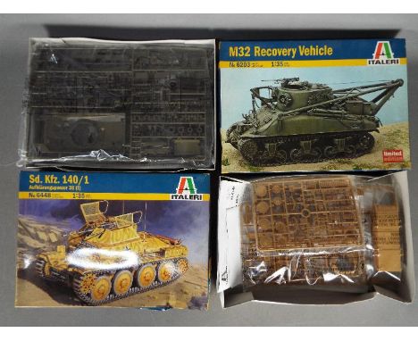 Italeri - a modal Sd. Kfz. 140/1 1.35 scale Tank #6448, box is open with contents in clear sealed packaging with instructions