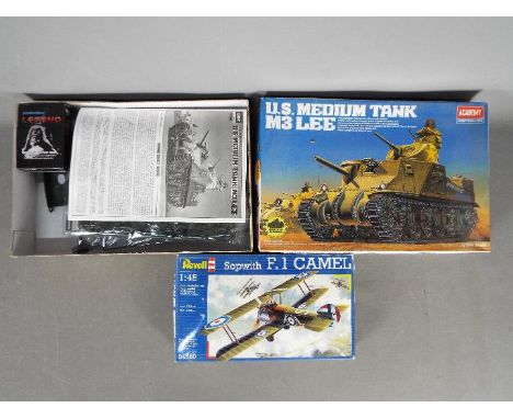 Revell, Academy - a 1:35 scale U.S Medium Tank M3 Lee model kit by Academy, model No. 13206, model appears to have the majori