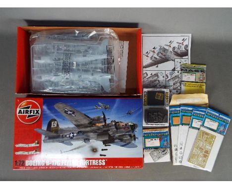 Airfix - A boxed Airfix AO8017 1:72 scale Boeing B-17G Flying Fortress plastic model kit. Lot appears to have parts in factor