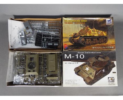 Bronco Models, AFV Club - two model kits comprising a Bronco Models Belehlpanzer 38H(f) Model No. CB-35003 1:35 scale, conten