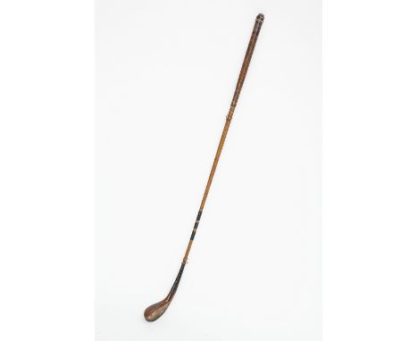 CHARLIE HUNTER (1836-1921) LONG-NOSED GOLF CLUB
the crown stamped 'C. HUNTER, MH', hickory shaft, head 4.5cm wide, the club 1