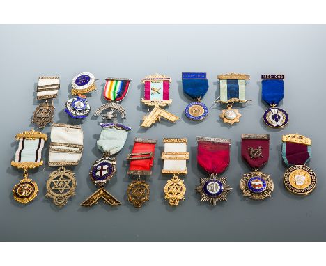 EARLY TO MID 20TH CENTURY MASONIC MEDALS
impressive collection of sixteen in total, many silver or silver gilt with elaborate