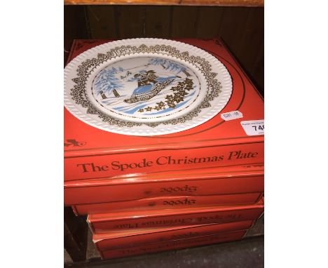 6 Spode Xmas collectors plates 