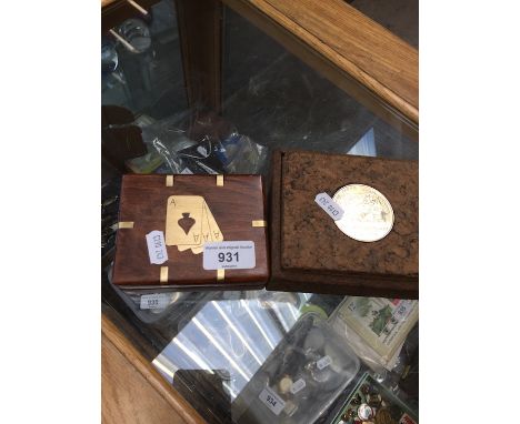 2 boxes of playing cards 