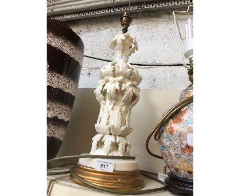 Ornate ceramic table lamp 