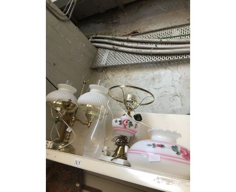 Oil style double lmp and a glass lamp 