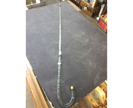 A glass walking stick 