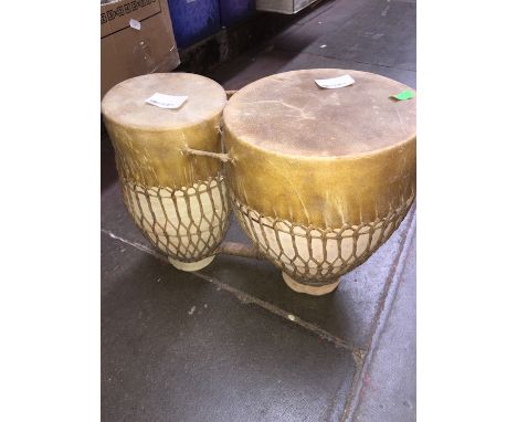 A ceramic and skin dual drum set 