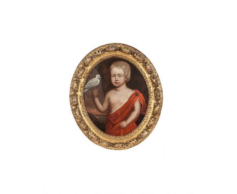 English School (18th century) 
Portrait of a young boy holding a dove 
Oil on canvas 
54.5cm x 45cm 




