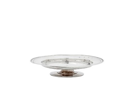 A good and large Charles II silver paten or communion dish of plain tazza form, maker's mark L.S crowned, &nbsp;(see Jackson'