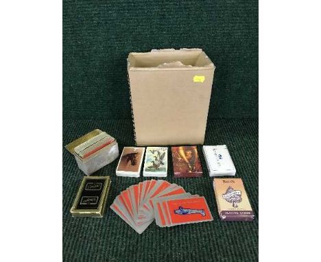 A box of vintage playing cards 
