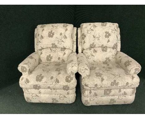 A manual reclining armchair and matching chair  