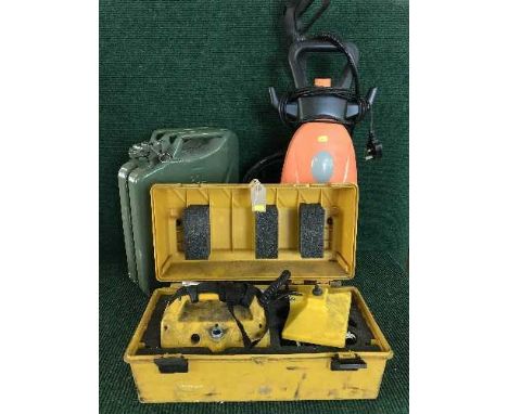 A Samalite portable power lighting unit, jerry can a RAC pressure washer 