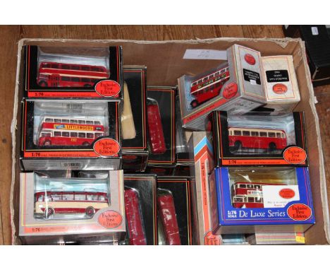 Collection of Exclusive First Editions model buses, approximately 25.