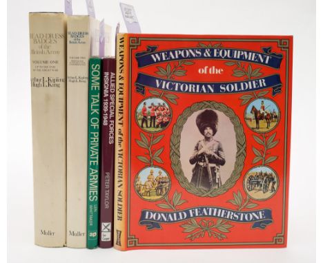 BADGES : Kipling, Arthur L & King, Hugh L - Head-Dress Badges of the British Army : 2 vols, illust, cloth in d/w, 4to, signed