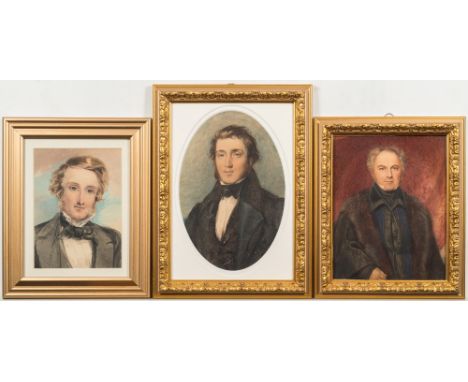 Catherine Esther Gray [fl.1841-1853]-
A portrait of a young man, head and shoulders with fair hair and blue eyes:-
watercolou