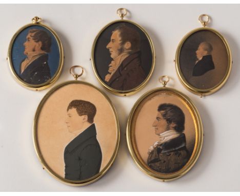 William Rackstraw [early 19th Century]-
A miniature portrait of Thomas Woollard Junior:-, aged 21, of Haverhill, Suffolk, hea