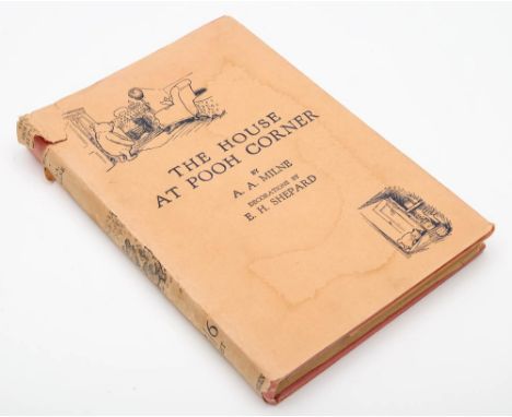 MILNE, A.A - The House At Pooh Corner : illust, org. pink cloth faded on front cover, lightly stained and torn with little lo